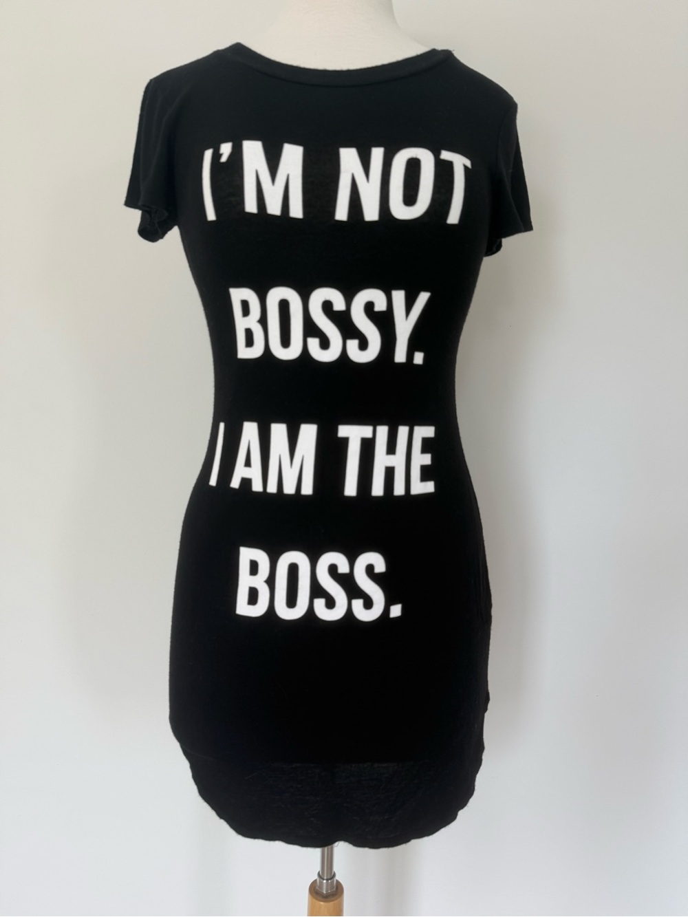 Black Graphic Tee Dress